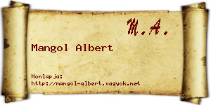 Mangol Albert névjegykártya